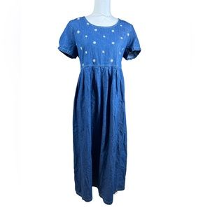 1990's Denim Baby Dolly‎ Waist Dress